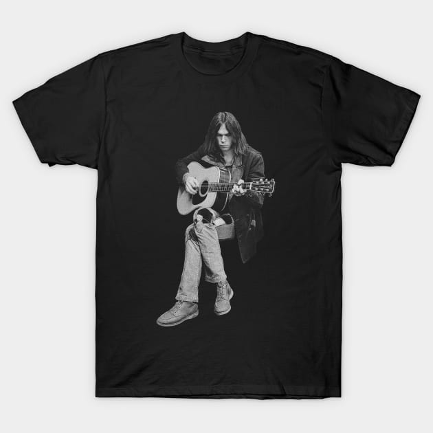 Neil Young - Retro 80s T-Shirt by idontwannawait